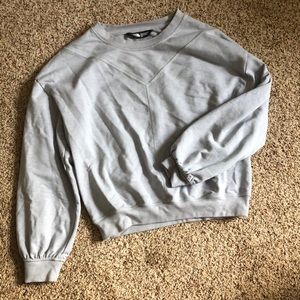 North Face crop lightweight crewneck sweatshirt